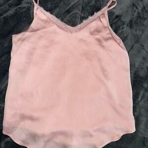 Pink Lace Trim Cami Top